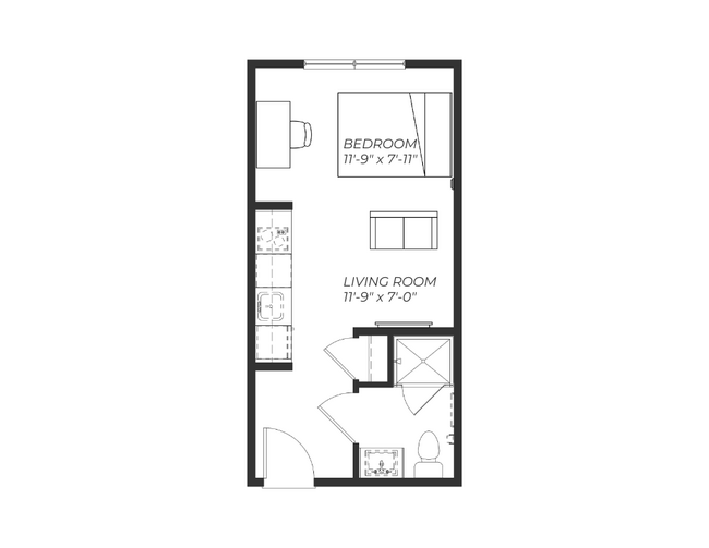 Studio D 1-332 floor plan